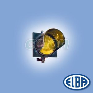 Semafor 1S2TL galben corp policarbonat fara masca d=200mm echipate cu surse incandescente IP56 75412036 Elba, Corpuri de Iluminat, Semnale luminoase, semafoare, Elba
