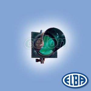 Semafor 1S1TL rosu corp policarbonat fara masca d=300mm echipate cu surse incandescente IP56 75412012 Elba, Corpuri de Iluminat, Semnale luminoase, semafoare, Elba