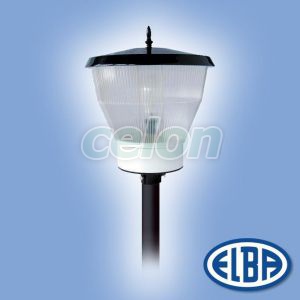 Dekoratív közterületi lámpa PVSC 05 TURNO 1x125W higany, fekete tető IP43 Elba, Világítástechnika, Közterületi lámpatestek, Elba