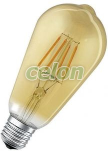 LED izzó E27 6W SMART+ FILAMENT EDISON DIMMABLE 2400K 680lm Meleg Fehér, Fényforrások, Intelligens Led izzók, Ledvance