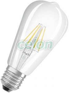 LED Vintage Dekor izzó 5.8W 806lm LED CLASSIC EDISON DIM CRI 90 S E27 Szabályozható 2700K, Fényforrások, LED Vintage Edison dekor izzók, Ledvance