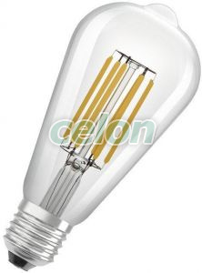 Bec Led Decorativ Vintage 4W 840lm LED CLASSIC EDISON ENERGY EFFICIENCY A S E27 Nedimabil 3000K, Surse de Lumina, Lampi LED Vintage Edison, Ledvance