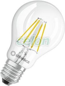 Bec Led E27 Alb Cald 2700K 4W 470lm LED CLASSIC A V Nedimabil, Surse de Lumina, Lampi si tuburi cu LED, Becuri LED forma clasica, Ledvance