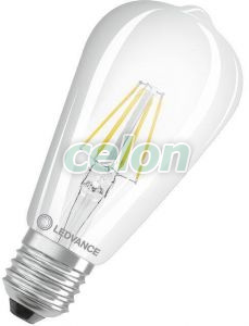 Bec Led Decorativ Vintage 4W 470lm LED CLASSIC ST P E27 Nedimabil 2700K, Surse de Lumina, Lampi LED Vintage Edison, Ledvance