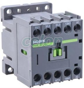 Mini-contactor, 3-poli, 9A AC-3, cont. 240 V AC, 1 NC contact auxiliar integrat, Alte Produse, Noark, Noark
