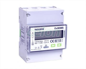  Contor de energie inteligent 3-poli, 4-module, 100 A, 2-tarife, afișaj LCD, Alte Produse, Noark, Noark