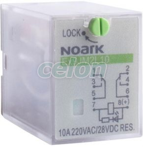 Releu Plug-in 10 A, 24 V DC, 2 contacte, Alte Produse, Noark, Noark