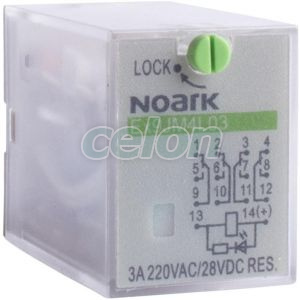 Releu Plug-in 3 A, 24 V DC, 4 contacte, Alte Produse, Noark, Noark