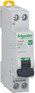 Easy9 Siguranta automata  4.5kA 1P+N B 6A EZ9P32106, Aparataje modulare, Sigurante automate, Schneider Electric