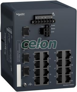 Modicon Managed Switch, 16 port + 4 Gigabit SFP MCSESM203F4LG0, Egyéb termékek, Schneider Electric, Egyéb termékek, Schneider Electric