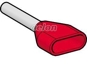 Dupla érvéghüvely 2x1,0 mm2 NFC 5x100db adagolóban piros L=15mm AZ5DE010 - Schneider Electric, Energiaelosztás és szerelés, Kötéstechnika és segédanyagok, Érvéghüvely, Szigetelt ikerérvéghüvely, Schneider Electric