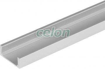 Profil aplicat pentru Led (Fara dispersor) Aluminiu H:6mm L:2m W:16mm Argintiu, Corpuri de Iluminat, Benzi cu LED, Profile Led, Lumen