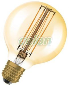 VINTAGE 1906 LED CLASSIC SLIM FILAMENT GLOBE DIMMABLE Bec Led Decorativ Vintage 5.8W 470lm E27 2200K, Surse de Lumina, Lampi LED Vintage Edison, Osram