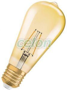 VINTAGE 1906 LED EDISON Bec Led Decorativ Vintage 2.50W 220lm E27 2400K, Surse de Lumina, Lampi LED Vintage Edison, Osram