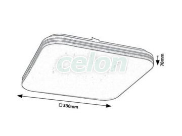 OSCAR2 Ledes Mennyezeti lámpa 18W 1170lm 3000K, Világítástechnika, Beltéri világítás, Mennyezeti lámpák, Rabalux