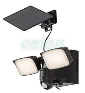 LESZNO Lampa solara Led Exterior 10W 800lm 4000K, Corpuri de Iluminat, Iluminat exterior curte si gradina, Lampi solare, Rabalux