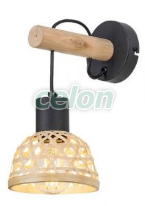 RATTAN Fali lámpa D:130mm E27 1x15W, Világítástechnika, Beltéri világítás, Fali lámpák, Rabalux