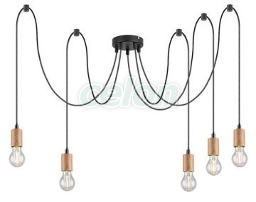 DOLLIEN Lustra D:45mm E27 5x60W, Corpuri de Iluminat, Iluminat de interior, Lustre si Pendule, Rabalux