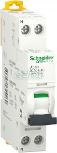 Acti9 iC40, Intreruptor automat 1P+N B 10A 4,5kA/6kA, Alte Produse, Schneider Electric, Distributie electrica de joasa tensiune, Produse si Sisteme, Aparataj de protectie modular, cu montaj pe sina DIN, pana la 63 A, Intreruptoare automate Acti9, Acti9 iC40, Schneider Electric