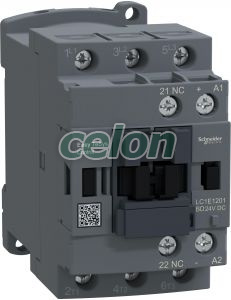 Contactor,Easy TeSys Control,LC1E,3P(3NO),AC-3,<=440V,12A,24V DC bobina, contact auxiliar 1 NC, Alte Produse, Schneider Electric, Automatizari si Control industrial, Contactoare si relee de protectie, Contactoare si disjunctoare Easy, Easy TeSys, Schneider Electric