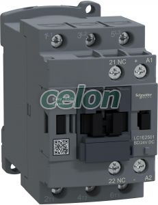 Contactor,Easy TeSys Control,LC1E,3P(3NO),AC-3,<=440V,25A,24V DC bobina, contact auxiliar 1 NC, Alte Produse, Schneider Electric, Automatizari si Control industrial, Contactoare si relee de protectie, Contactoare si disjunctoare Easy, Easy TeSys, Schneider Electric