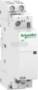 Contactor modular pe sina 2P 25A ICT 230/240 v c.a. 50 hz A9C20732  - Schneider Electric, Aparataje modulare, Contactoare pe sina, Schneider Electric