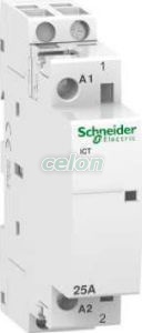 Contactor modular pe sina 1P 25A ICT 230/240 v c.a. 50 hz A9C20731  - Schneider Electric, Aparataje modulare, Contactoare pe sina, Schneider Electric