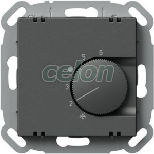 LOGIQ Termostat de camera 40-400W Antracit, Prize - Intrerupatoare, Gama Logiq - Tem, Mecanisme Logiq, Tem