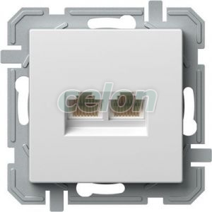 LOGIQ Priza dubla date Rj45 Cat5e Alb, Prize - Intrerupatoare, Gama Logiq - Tem, Mecanisme Logiq, Tem