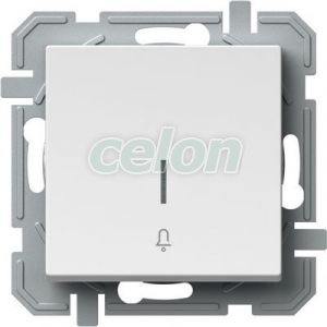 LOGIQ Buton sonerie 10A Cu indicator luminos Alb, Prize - Intrerupatoare, Gama Logiq - Tem, Mecanisme Logiq, Tem