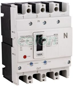 Întreruptor compact 4P,160A,Ir=(0,8-1,0)In,400/415V, 50/60Hz, Icu=36kA, Ics=25kA, Alte Produse, Tracon Electric, Distribuţia energiei, Întrerupătoare compacte, Întrerupător compact (tip AKM) cu protecție termică și magnetică reglabilă, Selecţie, Tracon Electric