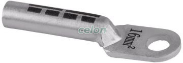 Papuc inelar neizolat din aluminiu 16mm2, M8, (d1=5,5mm, d2=8,4mm), Elemente de conexiune, Papuci si mufe izolate si neizolate, Papuci şi mufe neizolate, Papuci inelari de aluminiu, neizolate, Tracon Electric