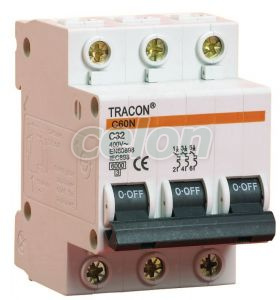 Siguranţă automată, 3 poli, curba caracteristică B 40A, 6kA, Aparataje modulare, Sigurante automate, Tracon Electric