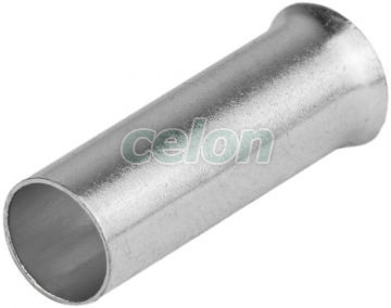 Tub de capăt neizolat,cupru electrolitic stanat 6mm2, L=15mm, Elemente de conexiune, Tuburi de capăt, Tuburi de capăt (cap terminal) neizolate, Tracon Electric