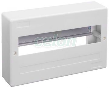 Cutie de distribuţie pe tencuială, fără uşă, baretă N/PE 1×12 modul, IP40, (H×W×D=160×260×65mm), Alte Produse, Tracon Electric, Cutii şi dulapuri, Cutii de distribuţie, Cutii de distribuţie fără uşă, PT, Tracon Electric