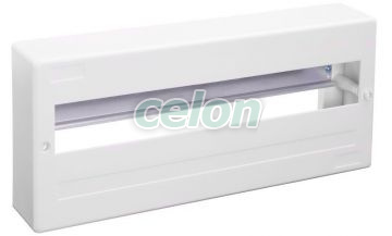 Cutie de distribuţie pe tencuială, fără uşă, baretă N/PE 1×18 modul, IP40, (H×W×D=160×365×60mm), Alte Produse, Tracon Electric, Cutii şi dulapuri, Cutii de distribuţie, Cutii de distribuţie fără uşă, PT, Tracon Electric