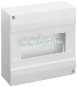 Cutie de distribuţie pe tencuială, fără uşă, 1×8 modul, IP40, (H×W×D=160×160×62mm), Alte Produse, Tracon Electric, Cutii şi dulapuri, Cutii de distribuţie, Cutii de distribuţie fără uşă, PT, Tracon Electric