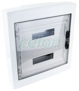 Cutie de distribuţie PT, uşăfumurie, plană 2×18 (36) modul, IP40, (H×W×D=505×464×100mm), Alte Produse, Tracon Electric, Cutii şi dulapuri, Cutii de distribuţie, Cutii de distribuţie PT, cu uşă plană, Tracon Electric