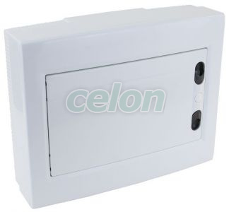 Cutie de distribuţie PT, uşăalbă, plană 1×12 (12) modul, IP40, (H×W×D=260×330×92mm), Alte Produse, Tracon Electric, Cutii şi dulapuri, Cutii de distribuţie, Cutii de distribuţie PT, cu uşă plană, Tracon Electric