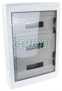 Cutie de distribuţie PT, uşăfumurie, plană 3×18 (54) modul, IP40, (H×W×D=670×464×120mm), Alte Produse, Tracon Electric, Cutii şi dulapuri, Cutii de distribuţie, Cutii de distribuţie PT, cu uşă plană, Tracon Electric