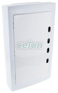 Cutie de distribuţie PT, uşăalbă, plană 3×12 (36) modul, IP40, (H×W×D=570×330×100mm), Alte Produse, Tracon Electric, Cutii şi dulapuri, Cutii de distribuţie, Cutii de distribuţie PT, cu uşă plană, Tracon Electric