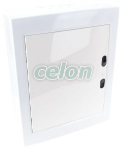 Cutie de distribuţie PT,cu uşă plană, albă 2×12 (24) modul, IP40, (H×W×D=415×330×100mm), Alte Produse, Tracon Electric, Cutii şi dulapuri, Cutii de distribuţie, Cutii de distribuţie PT, cu uşă plană, Tracon Electric