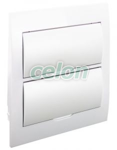 Cutie de distribuţie sub tencuială, uşă albă, baretă N/PE 2×12 (24) modul, IP40, (H×W×D=310×257×76mm), Alte Produse, Tracon Electric, Cutii şi dulapuri, Cutii de distribuţie, Cutii sub tencuială, Tracon Electric