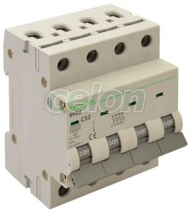 Siguranţă automată, 4 poli,curba C 10A, C, 4P, 6kA, Alte Produse, Tracon Electric, Aparataj, Familia modulară de produse EVO, Siguranţe automate tip EVOZ (6 kA), Tracon Electric