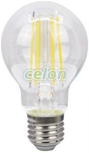 COG LED gömb fényforrás, átlátszó 230 VAC, E27, 12W, 1530 lm, A60, 4000K, EEI=E, Egyéb termékek, Tracon Electric, Fényforrások, LED fényforrás, COG LED fényforrás, Tracon Electric