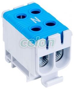 Clemă de derivaţie, fixare pe şină, albastră 6-50mm2, max. 1000VAC/1500VDC, max.160A, Alte Produse, Tracon Electric, Elemente de conexiune, Cleme şir, Cleme de derivaţie, FLEAL, Tracon Electric