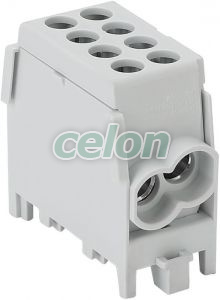 Clemă derivaţie, fixare peșină, gri 2.5-25mm2, max. 1000VAC/DC, max.101A, Alte Produse, Tracon Electric, Elemente de conexiune, Cleme şir, Cleme de derivaţie, FLECU, Tracon Electric