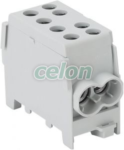 Clemă derivaţie, fixare peșină, gri 6-35mm2, max. 1000VAC/DC, max.125A, Alte Produse, Tracon Electric, Elemente de conexiune, Cleme şir, Cleme de derivaţie, FLECU, Tracon Electric