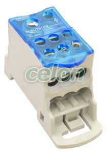 Clemă şir distribuţie, fixare pe şină, construcţie deschisă 1×70(50)mm2 / 6×25(16)mm2, 1000VAC/DC, 160A, Elemente de conexiune, Blocuri de distributie, Tracon Electric