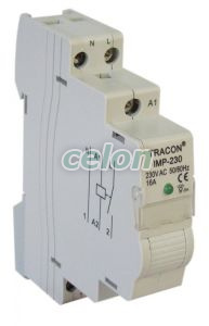 Releu de impuls 12VAC; 16A/230V, Alte Produse, Tracon Electric, Aparataj, Aparataj modular, Releu de impuls, Tracon Electric